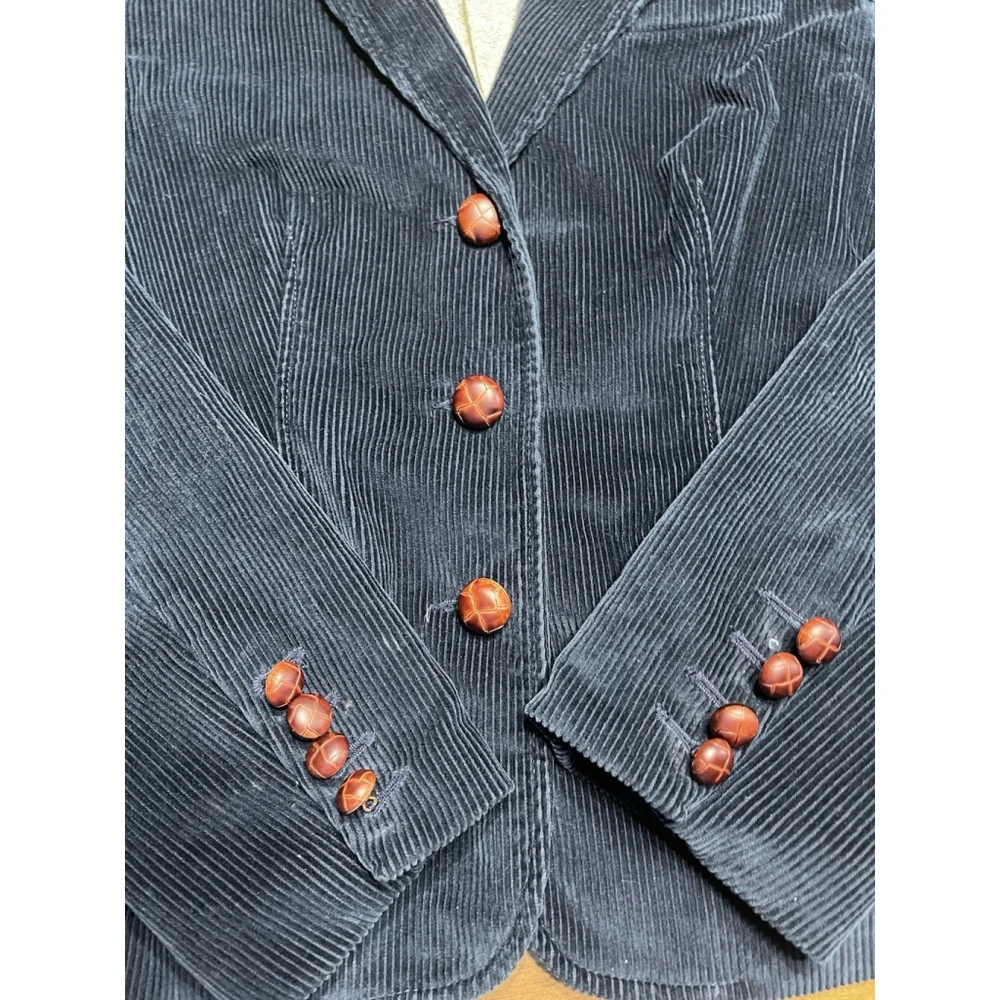 Vintage L.L. Bean Dark Blue Corduroy Women's Jacket